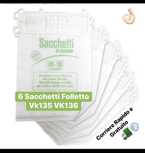 Sacchetti folletto vk135 vk136 - sacchetti,