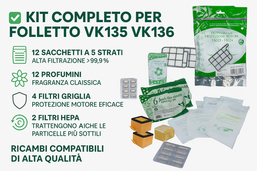 Sacchetti folletto vk135 136 - vk135,